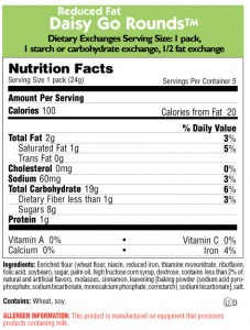 Reduced Fat Girl Scout Cookie Ingredient Information